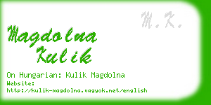 magdolna kulik business card